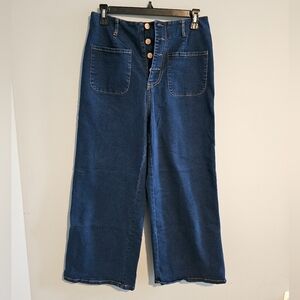 entro Dark Blue Wide-Leg Women's Jeans | Medium